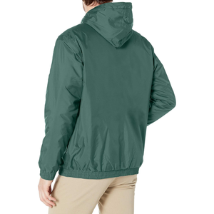 Blouson bomber vert à capuche pour homme, coupe-vent, fermeture éclair, décontracté, été, polyester, logo avant, service OEM - Product Image 2