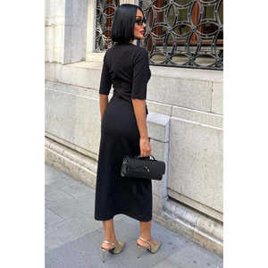 Vestido Midi Ajustado con Detalle de Cinturón 2909, Silueta Cómoda - Product Image 5