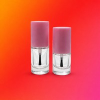 Vente en gros de flacons d'huile à ongles en verre de 15 ml avec logo personnalisé, bouchon à pinceau, impression sérigraphique pour salon de manucure