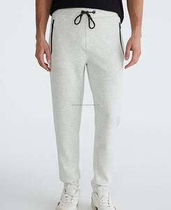 Pantalon de jogging léger et personnalisable en molleton de coton 100% pour hommes, motif droit brodé, style décontracté, fermeture à glissière avant imperméable - Product Image 5