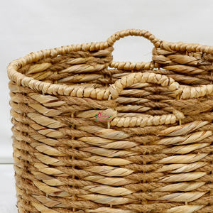 Artex Dong Thap Eco Friendly Water Hyacinth <b>Woven</b> <b>Storage</b> <b>Baskets</b> Handmade Organizer for Household and Kitchen <b>Storage</b> - Product Image 2