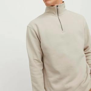 Dernière conception de pull 1/4 sweats à capuche à fermeture éclair pour hommes polaire personnalisé demi fermeture éclair col rond pull en gros vendeur - Product Image 5