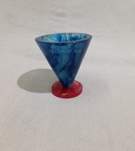 Jarrón decorativo de resina con apariencia brillante para jardín y terraza, cono decorativo para interiores, flores para Hotel y hogar, Color naranja óxido - Product Image 2