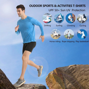 OEM Wholesale Custom Logo <b>Mens</b> Gym <b>Compression</b> <b>Shirt</b> Rash Guard High Quality Performance Long Sleeve UPF 50+ UV <b>Shirt</b> Rashguard - Product Image 3