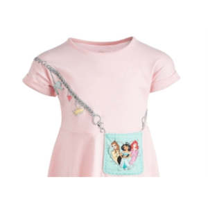 Abito da cerimonia in cotone a strati rosa per bambine <span class=keywords><strong>Disney</strong></span> Sweet Floral Three Princesses, taglia 4, per feste estive - Product Image 2
