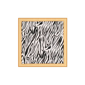 Black and White Zebra Pattern Square Scarf Polyester - Product Image 1