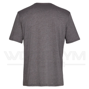 เสื้อยืดผู้ชายแบบแห้งเร็วคอกลมแขนสั้นผ้าคอตตอนโพลีเอสเตอร์สีพื้นลำลองแนวสตรีทใส่เล่นกีฬาออกแบบโลโก้ได้ตามต้องการ - Product Image 2