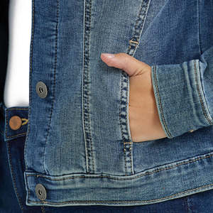 À la mode femmes Denim veste vêtements d'extérieur décontractés léger Style de mode Durable confortable vêtements quotidiens pour Streetwear - Product Image 3