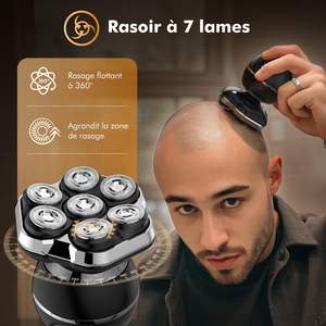 Afeitadora Eléctrica Rotativa para Hombre, Recortadora de Barba Húmeda/Seca con Pantalla, Carga USB, Resistente al Agua IPX7 - Product Image 6