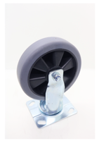 Promotion : Roulettes Rigides 4'', 5'', 6'' en PA, PP, PVC, TPR, Polyuréthane, Acier, Nylon, Caoutchouc, Rotation à 360° avec Frein, Polypropylène