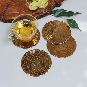 Posavasos de Latón Ecológico Hecho a Mano, Tamaño y Diseño Personalizables, Decoración de Estilo Rústico para Tazas de Café y Té - Product Image 3