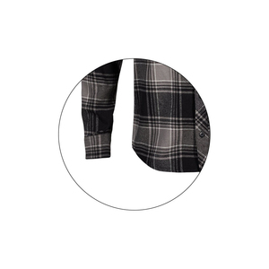 Tendance hommes à manches longues hiver flanelle chemise respirant coton lin broderie Logo fil teint penser vérifier flanelle t-vêtements - Product Image 3