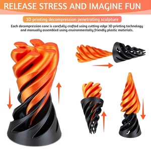 Spiral Cone Fidget <b>Toy</b> Impossible Desktop Deco Souvenir Mini 3D Printed Stress Relief <b>Desk</b> <b>Toy</b> Unique Gift Bulk Supplier - Product Image 5