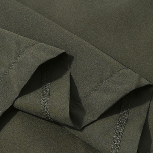 Elégant col montant boutonné vert couleur unie longueur plancher manches longues coton respirant Thobe / Thawb - Product Image 5