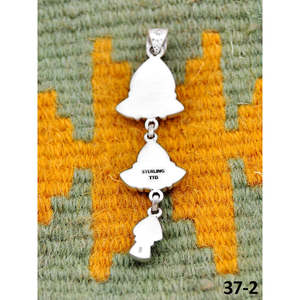 Pendentif Turquoise Fait Main du Sud-Ouest, Émeraude de la Vallée avec Sertissage à la Française en Argent Sterling, Breloques Taille Émeraude - Product Image 4