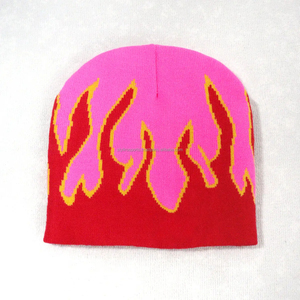Bonnets personnalisés avec logo Bonnets d'hiver en acrylique tricotés de haute qualité Bonnet en mohair jacquard en laine cachemire de qualité supérieure - Product Image 5