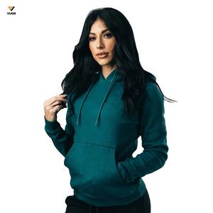 Sweat à capuche unisexe en éponge française de haute qualité pull fonctionnel à blocs de couleurs avec logo personnalisé sérigraphié haut pour femme - Product Image 3