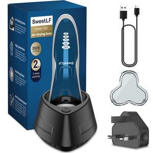 Rasoir électrique rechargeable sans fil pour homme, étanche, utilisation humide/sèche, avec base de séchage à l'air et chargeur, tondeuse escamotable, IPX7 - Product Image 3