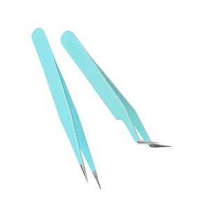 Pince à épiler d'extension de cils DIYDAY Pince à épiler de précision pour sourcils en acier inoxydable Lake Bule - Product Image 4