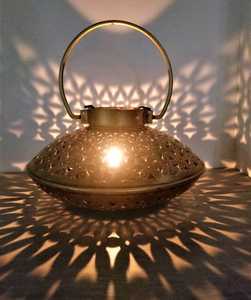 Vintage <b>Lantern</b> Antique Metal Candle Holder <b>Hurricane</b> Lamp Tea Light Holder - Product Image 3