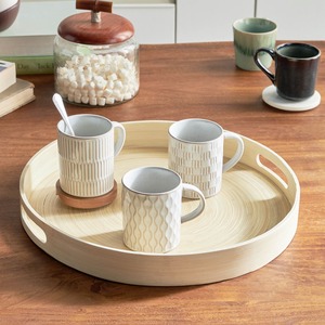 ถาดไม้ไผ่ม้วนแบบหมุนพร้อมด้ามจับแบบตัดอุปกรณ์เสริมถาดแบบอเนกประสงค์ดีไซน์ใหม่ - Product Image 4