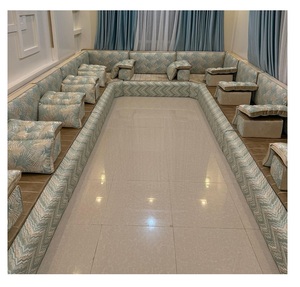 โซฟาสไตล์มาจลิสแบบอาหรับ ดีไซน์คลาสสิก ชุดห้องนั่งเล่นหรูหรา ที่นั่งเข้ามุมสุดหรู ดีไซน์ประหยัดพื้นที่ - Product Image 1