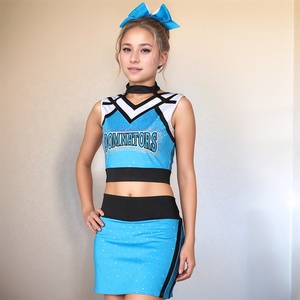 Conjuntos de Uniformes de Animadoras sin Mangas con Colores de Equipo Personalizados para Eventos Deportivos, Prácticas y Presentaciones - Product Image 6