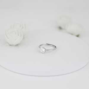 Conjunto de anillos de circón de plata vintage, joyería geométrica de estilo hip-hop chapada en oro de 14K y rodio - Product Image 2