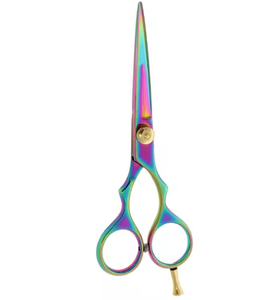 Ciseaux de coiffeur à revêtement multicolore fabriqués avec des ciseaux de coiffure en acier inoxydable avec lames tranchantes de rasoir OEM - Product Image 5