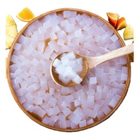 Cube de gelée de fruits Nata De Coco de haute qualité doux et délicieux pouding à la noix de coco moelleux au sirop pour emballage en vrac de thé à bulles