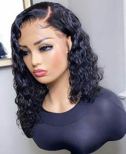 Perruques en cheveux humains vierges à 100% - Cheveux ondulés profonds bruts de 30 pouces - Frontal en dentelle 13x4 - Densité complète de 180% - Ondulation d'eau - Double trame - 12A - Product Image 1