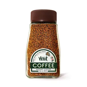 VINUT-tarro de café instantáneo, café árabe puro, liofilizado, fabricante de Vietnam, venta al por mayor, 200g