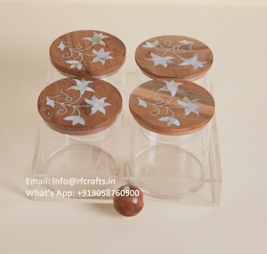 กล่องอะคริลิคทำมืออินเดียใส่ของทำจากไม้แม่ของไข่มุกงานทำจากอินเดียสำหรับของขวัญวันรอมฎอน - Product Image 4