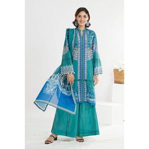 Ensemble de 3 pièces non cousues pour femmes, imprimé, en tissu lawn, collection SD-42138 - Product Image 6