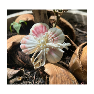 Pince à cheveux en coquille de palourde Style de plage-pince à cheveux en coquillage faite à la main pour femmes filles accessoire de cheveux d'été cadeau côtier - Product Image 1