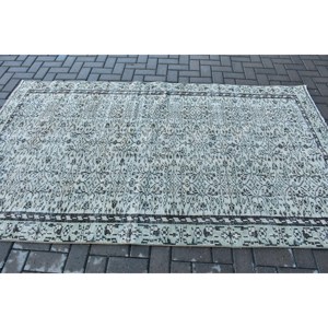 พรมวินเทจ ขนาด 4.8x8.2 ฟุต พรมตุรกีลายทางสีเทาดำ - Product Image 3