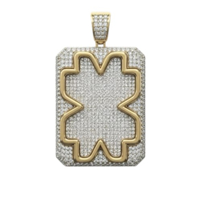 Star Dust Sterling Silver Lab Grown Diamond Iced Out Colgante de plata esterlina 925 para mujeres Colgantes de moda - Product Image 1