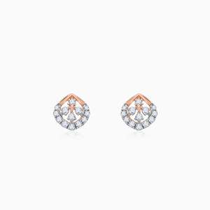 Pendientes Dazzle Duo Diamante Oro Rosa - Product Image 3