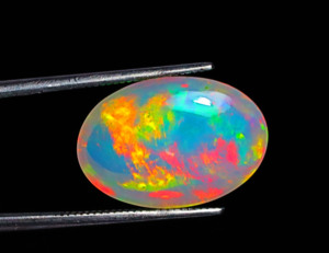 Cabochon d'opale éthiopienne pierre précieuse Welo arc-en-ciel Flashy gemmes d'opale forme ovale multi feu pierre colorée pour bijoux - Product Image 6