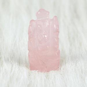 Idole de Ganesha en cristal de quartz rose - 1 pouce - Objet décoratif pour la protection - Product Image 5