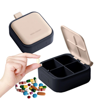 Nouveau design étui à pilules portable 4 grilles boîte à pilules nordique médicament tablette médecine support de stockage séparateur organisateur conteneur étui