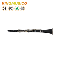 Eb Clarinet Ebonite Body with 17 Keys & 6 Rings | Nickel-Plated Keywork, Sheep Gut Pads | Student & School Clarinet OEM Supply