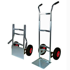 Chariot pliant galvanisé à quatre roues, chariot de manutention pour entrepôt industriel et jardin, cadre personnalisable OEM - Product Image 1