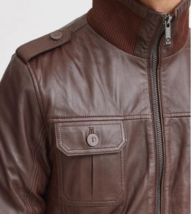 Tendance de la mode, vestes en cuir pour hommes, imperméables, écologiques, option de logo sur le devant, durables et élégantes pour un usage quotidien - Product Image 5