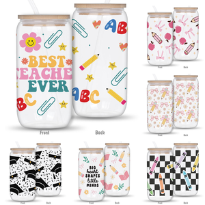 Venta al por mayor <span class=keywords><strong>de</strong></span> fábrica: Vaso Mason <span class=keywords><strong>de</strong></span> vidrio reutilizable personalizado sin BPA con tapas <span class=keywords><strong>de</strong></span> bambú, regalo para el Día <span class=keywords><strong>del</strong></span> <span class=keywords><strong>Maestro</strong></span> 2026 y graduación - Product Image 1