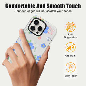 Coque de protection 2-en-1 pour iPhone 13 Pro Max, en TPU+PC, avec sublimation et électroplaqué, artisanat spécial, blanche - Product Image 2