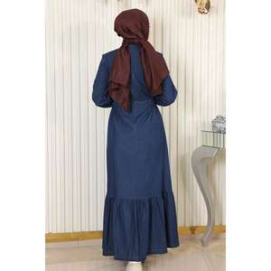 Robe en jean décontractée avec ceinture à nouer et boutons - Product Image 4