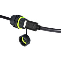 IP68 M20 impermeable USB3.0 conector macho y hembra con tapa, montaje en panel de microenchufe, adaptador de aviación para transmisión de datos