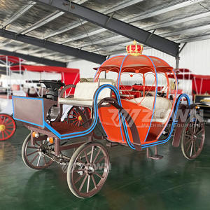 Carruaje de Caballos Eléctrico de Lujo con Diseño de Calabaza, Carruaje de Boda de 4 Ruedas en Venta - Product Image 3