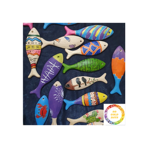 Poisson en bois fabriqué à la main sur mesure Article cadeau écologique pour les magasins côtiers et touristiques - Product Image 4